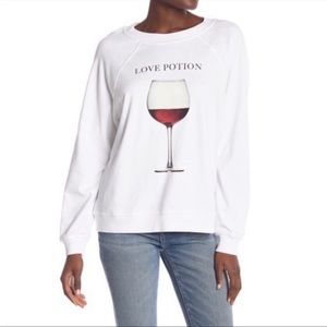 Wildfox Couture Love Potion Wine Sommers Sweater SMALL